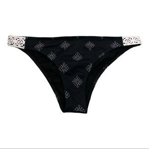 Roxy Bikini Bottom NWT Take Me To The Sea Size Large Athracite Pearly